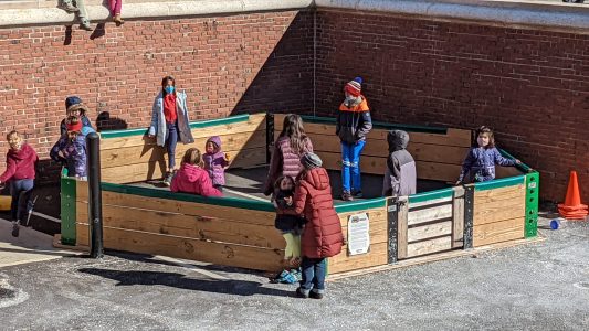 After services, our children like to play in our Gaga Pit